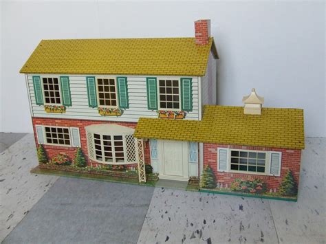 metal doll houses 1940s|vintage metal doll houses 1950s.